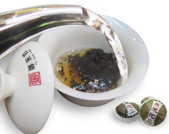 Premium Blend Glutinous Rice Aroma + Taste (NoumiXiang Cao) & Black (Pu'Erh) Tea Health Conditioning Tea Tablets 150 gm Pack 20 Tea Tablets)