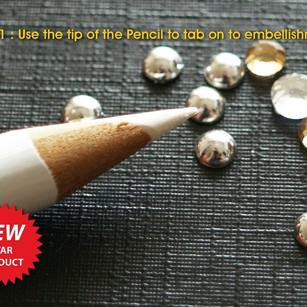 Two (2) Magical Embellishment Pencils for pickup & transferring Tiny Decorations like Rhinestones or Small Modelling Parts