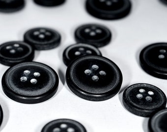 S0022-C19 Set of Synthetic//Nylon Imitation Leather Shank Blazer Buttons 3 Large /& 7 Small Brown