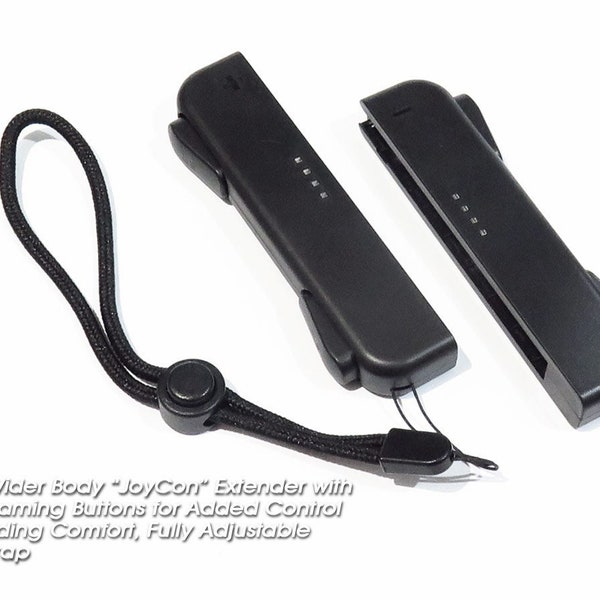 Pair of Wide Body N-Switch "JoyCon" Extender with Fully Adjustable Handstraps (Compatible with 1st & 2nd Generation OLED Versions)