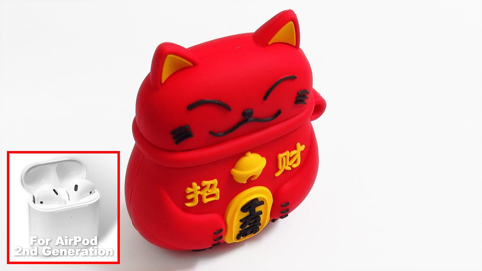 Fun Lucky Cat Novelty Airpod 2nd Generation Silicon Fun Lucky Cat Novelty Airpod 2nd Generation Silicon