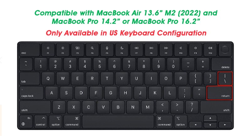 absolute-magic.com -VALUE DOUBLE-Pack MacBook Air 13.6" M2 (2022) or Double-Pack MacBook Pro 14.2"/16.2" Keyboard Cover Guard/Skin Protector (US Keyboard Only)