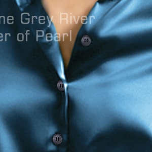 absolute-magic.com - High Grade Grey (River) Mother of Pearl Shirt Buttons (15 Pieces) 4 Holes ø12mm