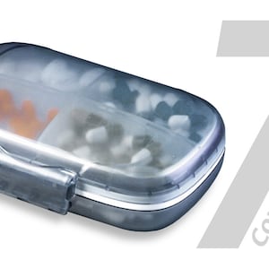 Organiseur de pilules de luxe de grande capacité – Double verrouillage hermétique (anti-humidité) 7 compartiments