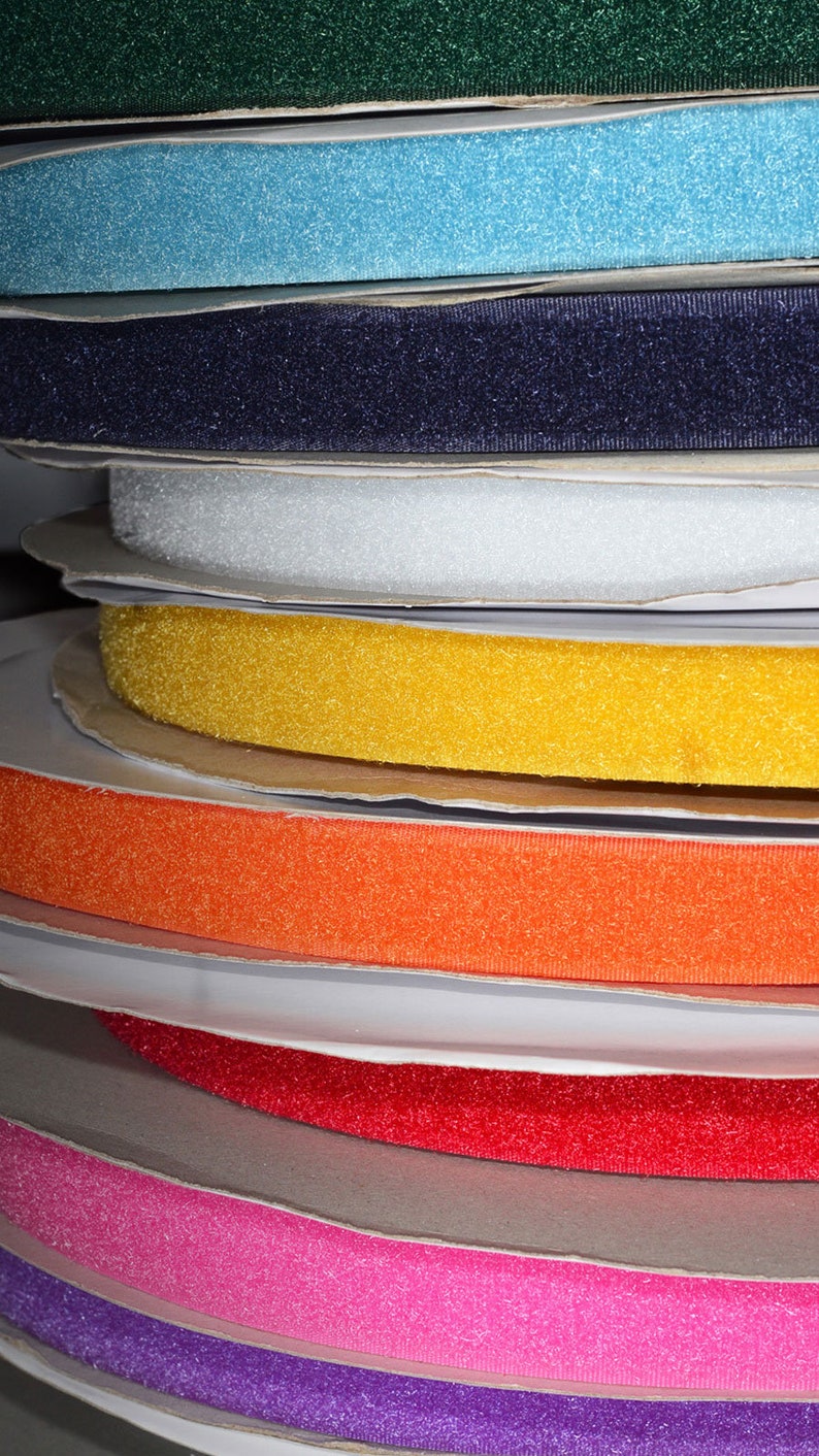 absolute-magic.com - 20mm Wide Sewn-On Hook & Loop Tapes (1 Metre+ min) Non-Adhesive Backing (in 6 other Colours) FREE SHIPPING