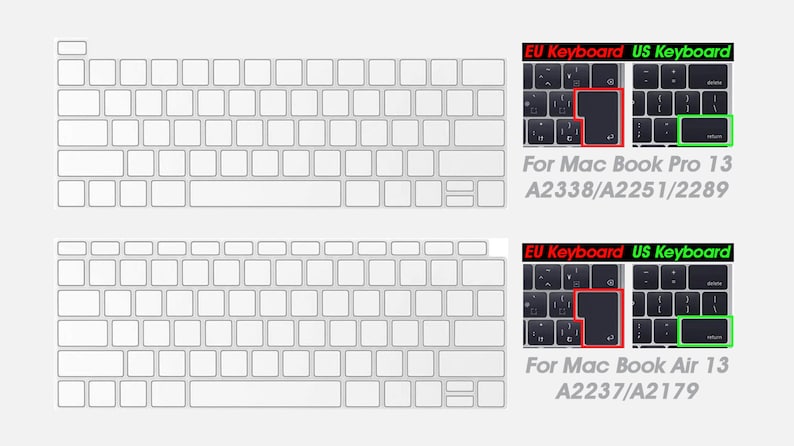 absolute-magic.com - DOUBLE-Pack MacBook Pro 13" or Double-Pack MacBook Air 13" Keyboard Cover Guard/Skin Protector (Available for US & EU Keyboard)