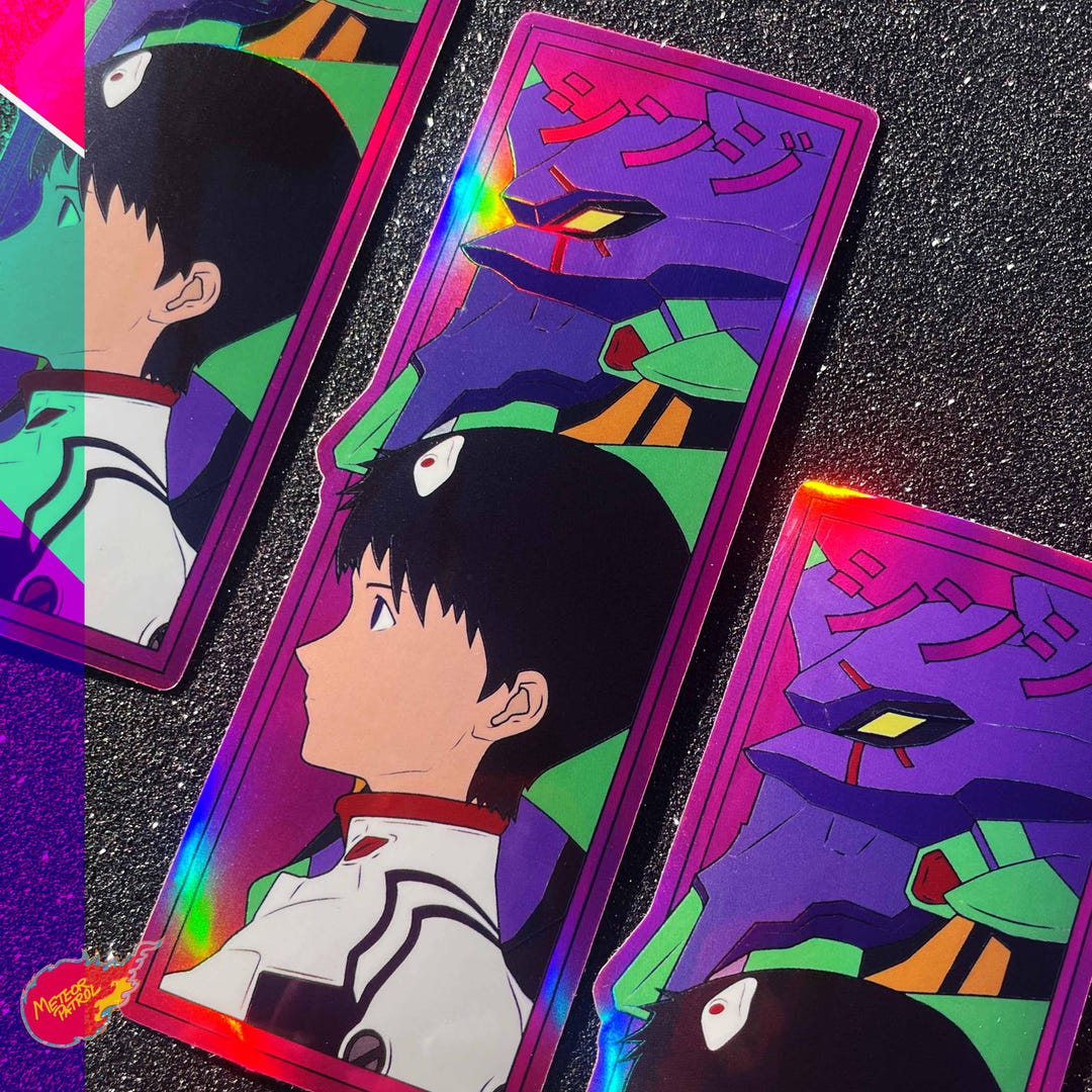 Shinji Sticker Shinji Evangelion Holographic Sticker - Etsy