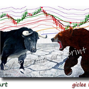 Bull and Bear Art - Etsy
