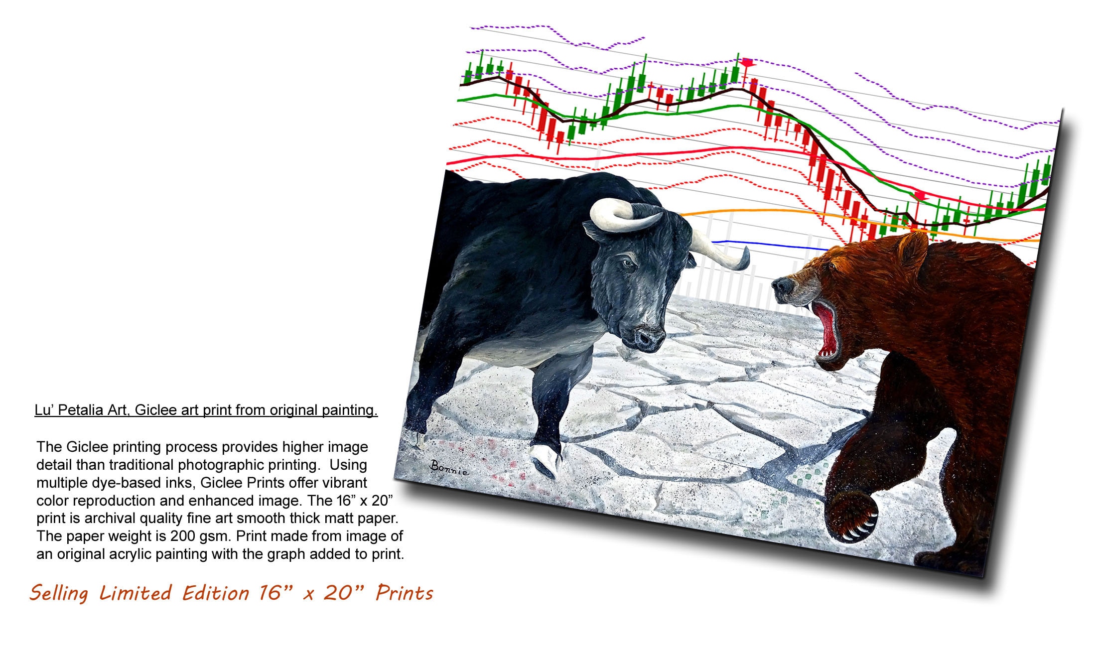 bull & bear digital prints, stock market art, wall... Bull Vs Bear Stock Market Art Print: War of Wall Street Giclee - Etsy