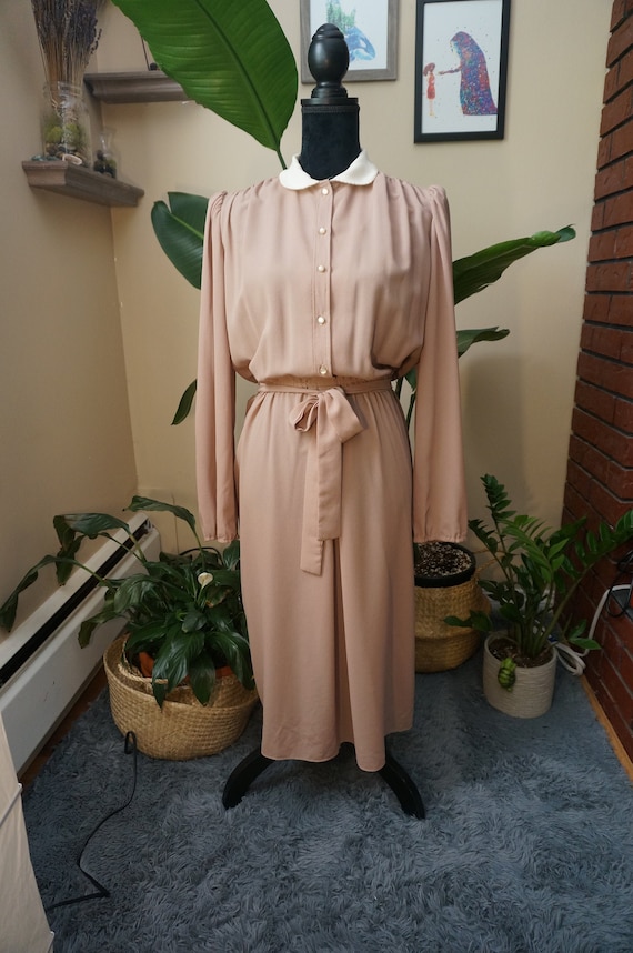 Sheer Dusty Rose Vintage Dress