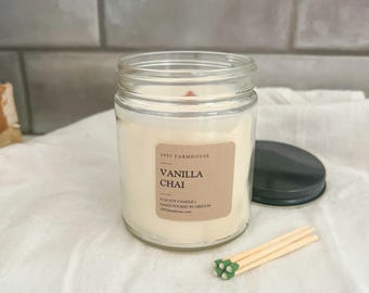 Sojaglas Kerze mit Holzdocht: 233 ml Duftkerze