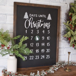 Christmas Countdown Calendar Hanging Advent Calendar Christmas Countdown Christmas Decor Farmhouse Christmas image 3