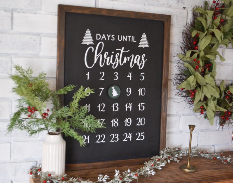 Christmas Countdown Calendar Hanging Advent Calendar Christmas Countdown Christmas Decor Farmhouse Christmas image 3