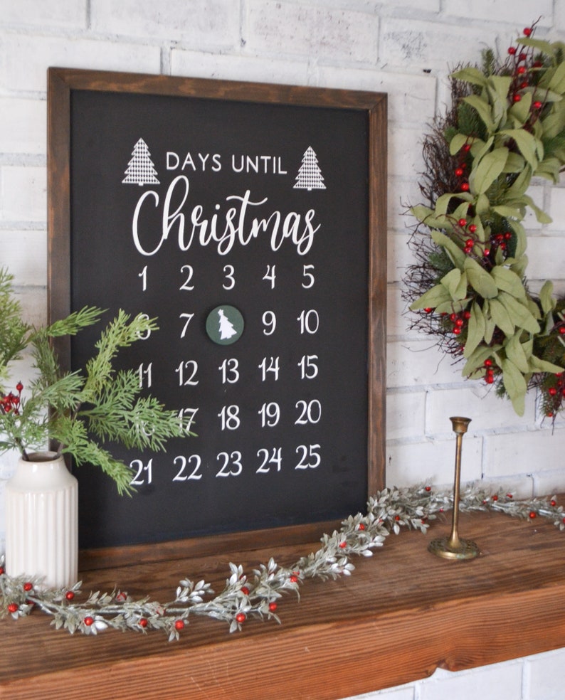 Christmas Countdown Calendar Hanging Advent Calendar Christmas Countdown Christmas Decor Farmhouse Christmas image 5