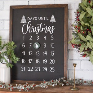 Christmas Countdown Calendar Hanging Advent Calendar Christmas Countdown Christmas Decor Farmhouse Christmas image 1