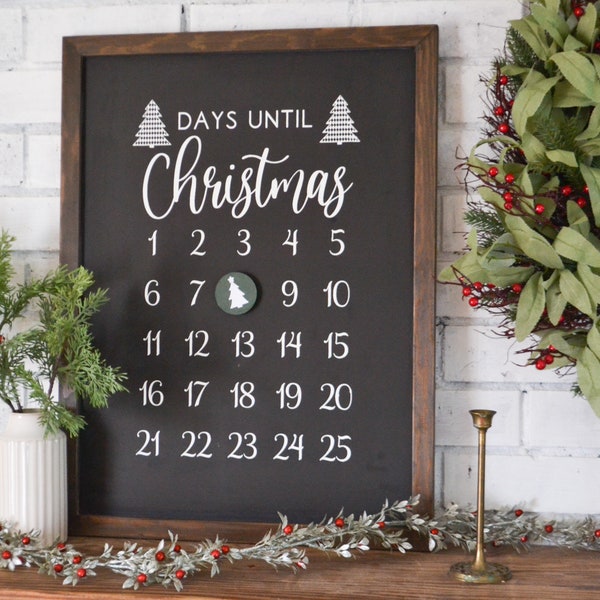 Christmas Countdown Calendar Hanging Advent Calendar Christmas Countdown Christmas Decor Farmhouse Christmas