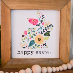 Happy Easter Sign-Bunny Sign-Easter Vibes-Happy Easter Day-Easter Decor