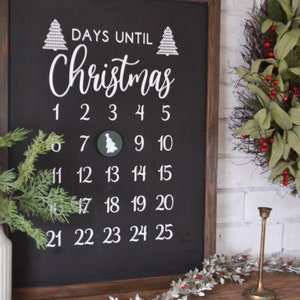 Christmas Countdown Calendar Hanging Advent Calendar Christmas Countdown Christmas Decor Farmhouse Christmas image 4