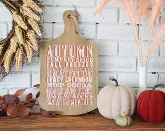 Rustic Fall Wood Sign: Autumn Farmhouse Decor