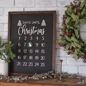 Christmas Countdown Calendar Hanging Advent Calendar Christmas Countdown Christmas Decor Farmhouse Christmas image 7