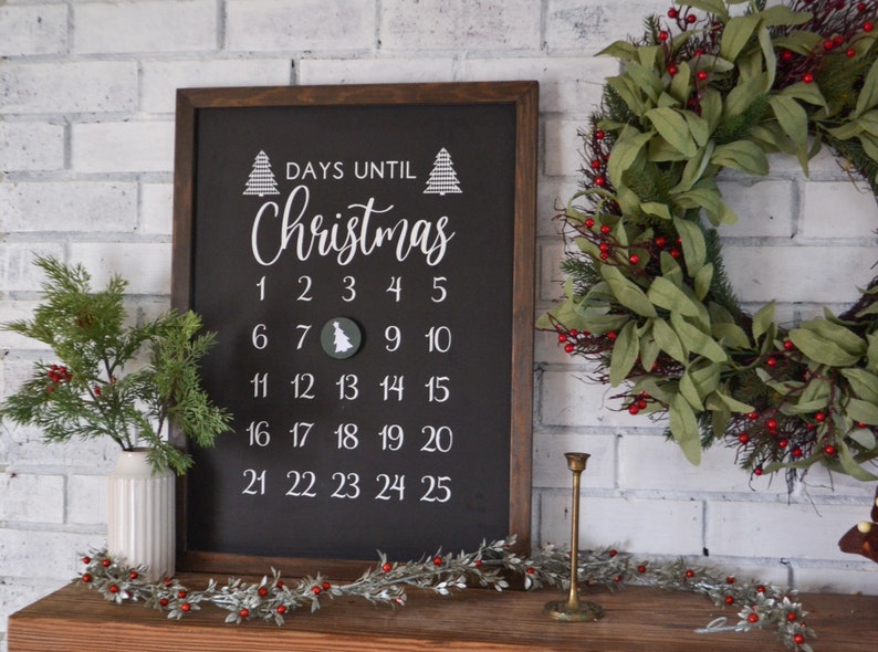 Christmas Countdown Calendar Hanging Advent Calendar Christmas Countdown Christmas Decor Farmhouse Christmas image 7