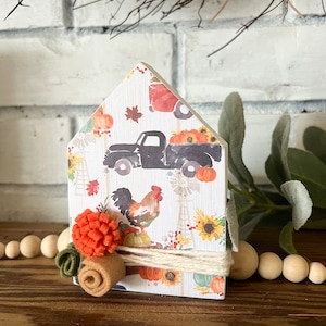 Mini Fall Sign-Tiered Tray Decor-Fall Decor for Home-Fall Decorations for Home-Fall Farmhouse Decor-Rustic Fall Decor