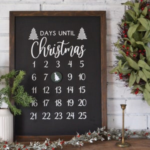 Christmas Countdown Calendar Hanging Advent Calendar Christmas Countdown Christmas Decor Farmhouse Christmas image 6