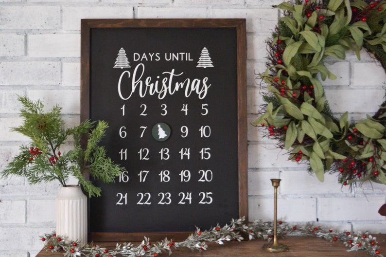 Christmas Countdown Calendar Hanging Advent Calendar Christmas Countdown Christmas Decor Farmhouse Christmas image 6