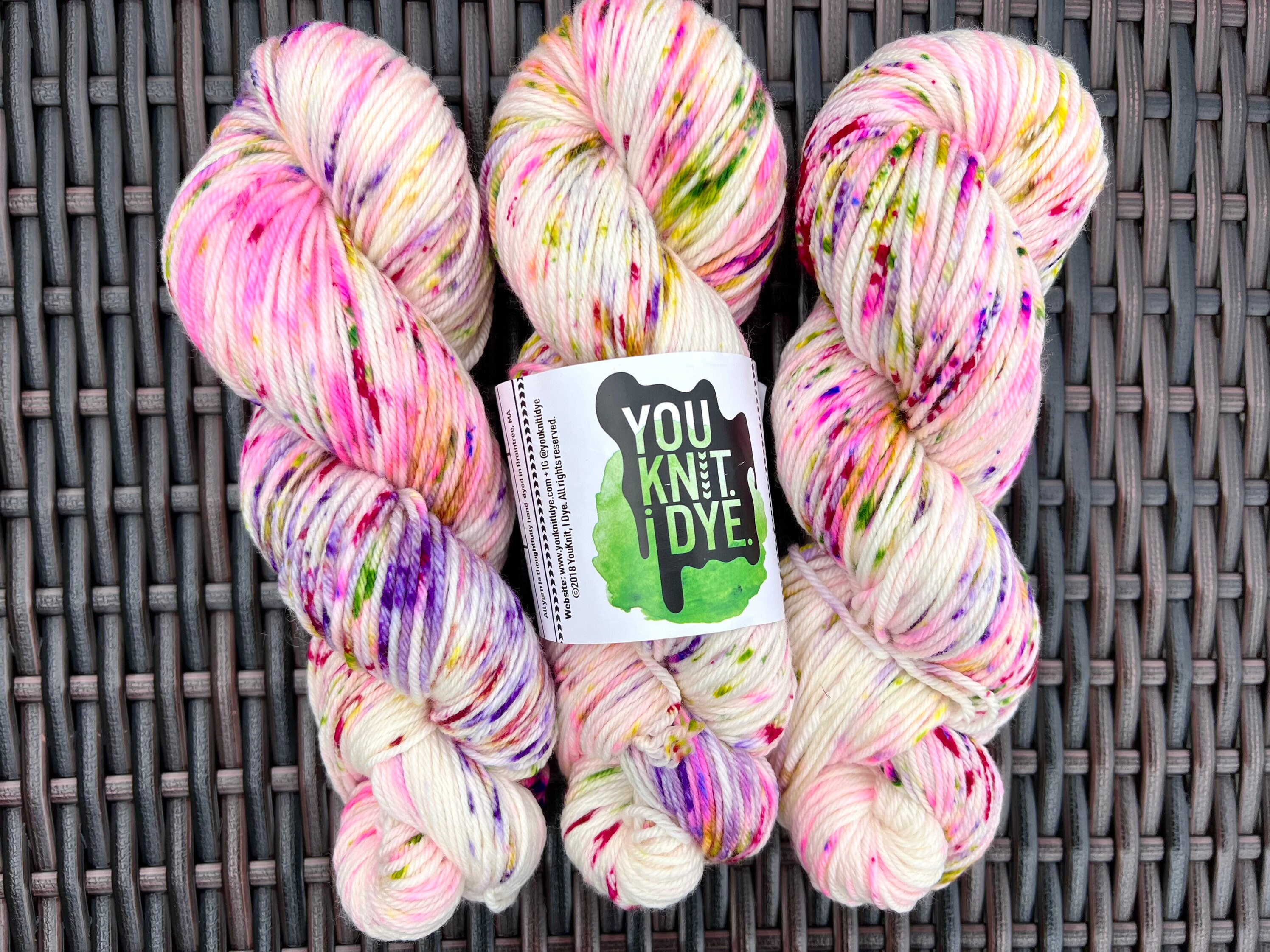 Hand Dyed Christmas Yarn Sock Set Neon Yellow Green Brown Speckles, Golden  Brown Mini Skein, BIODEGRADABLE Nylon, Ready to Ship 