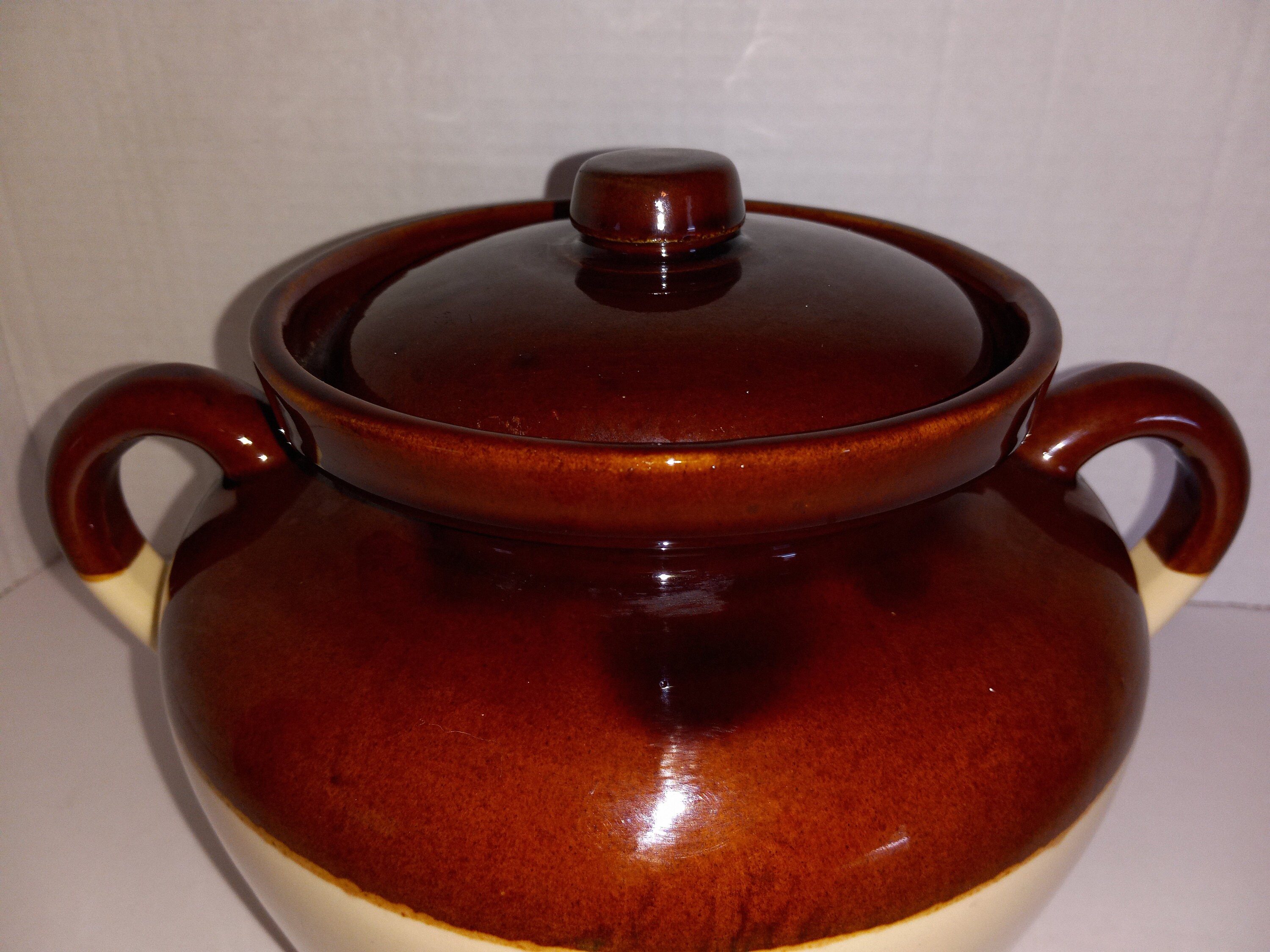 くぅ　　　　　　　　　　　　　　　　　　　　　【Vintage】McCoy Vintage Mccoy #342 Large Stoneware Pottery Bean Crock With