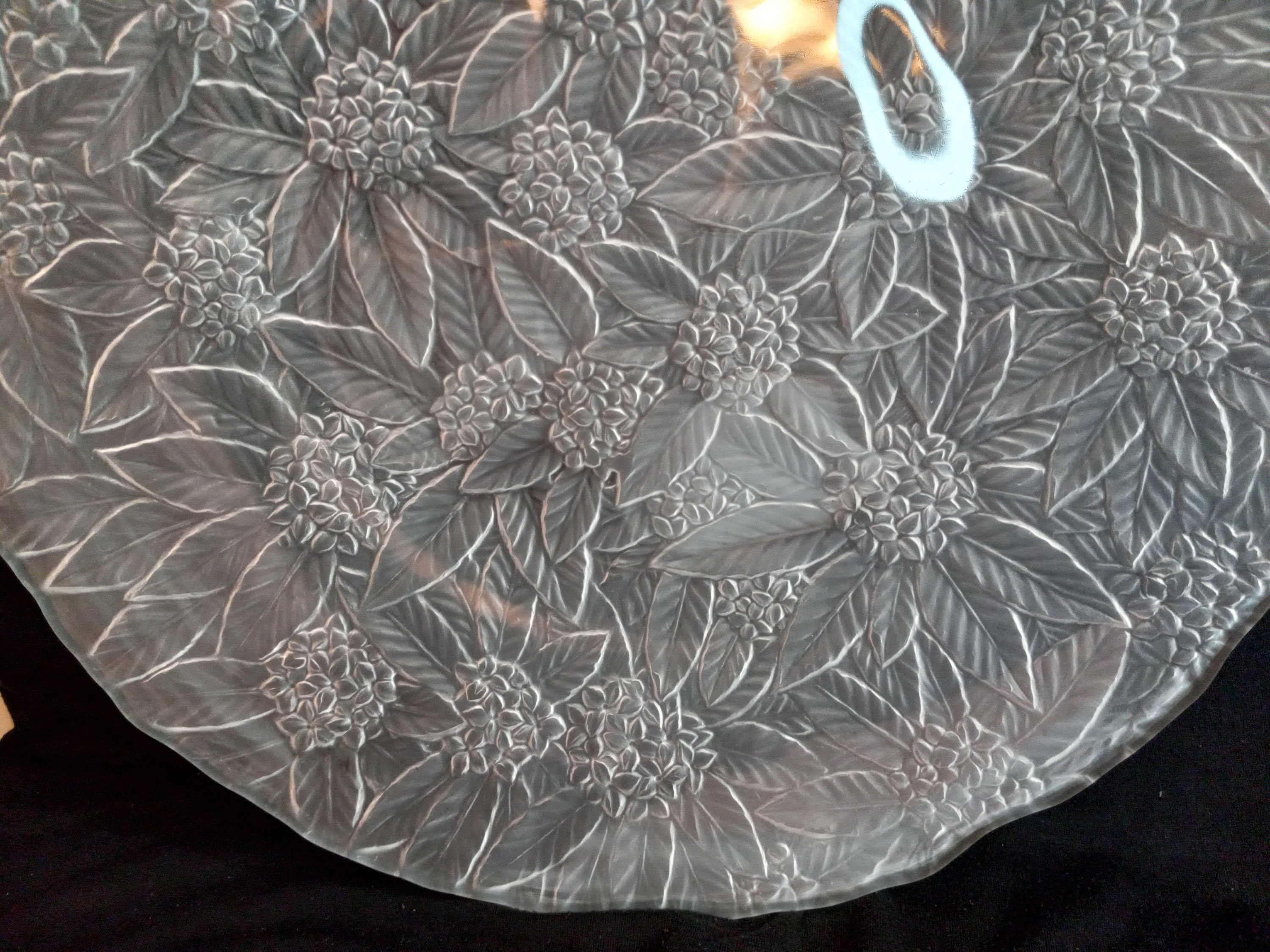 Vintage 1980s Mikasa Crystal Serving Platter  Textured on Bottom Side Made in Japan