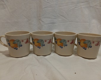 4 Vintage Corning Abundance Coffee Cups