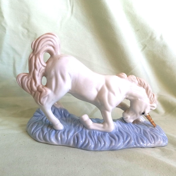 Vintage Luster Porcelain Unicorn Figurine