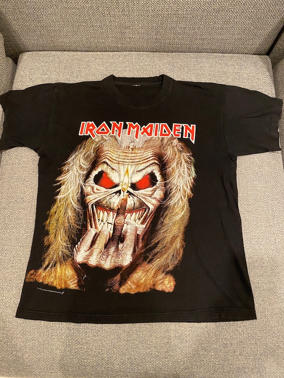 Vintage Iron Maiden 1997 Eddie Middle Finger tee … - image 1