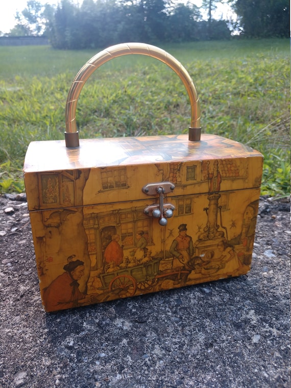 Vintage Wooden box purse