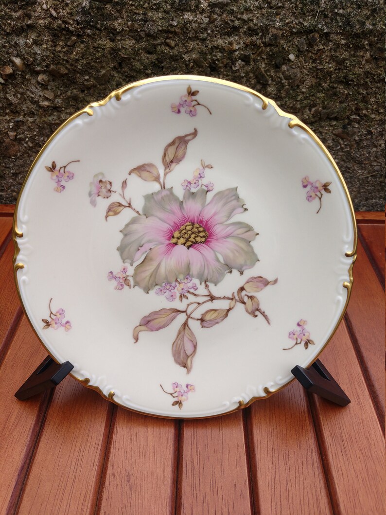 Set of 3 floral vintage platesVintage Plates floral DecorAssiette