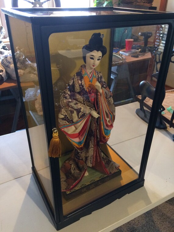 geisha doll in glass case value