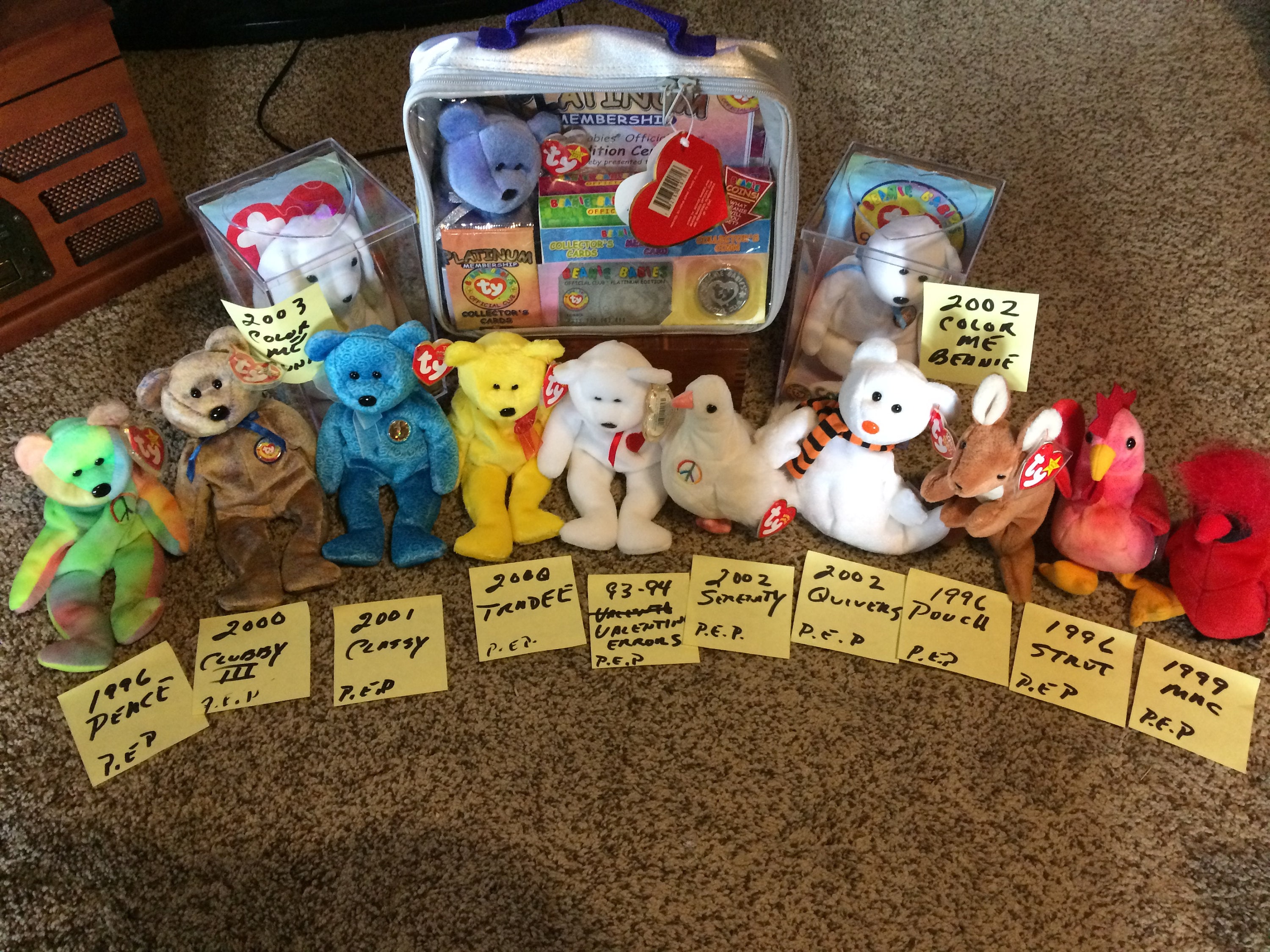 classy beanie baby value