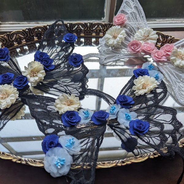 Butterfly Hair Clips- White