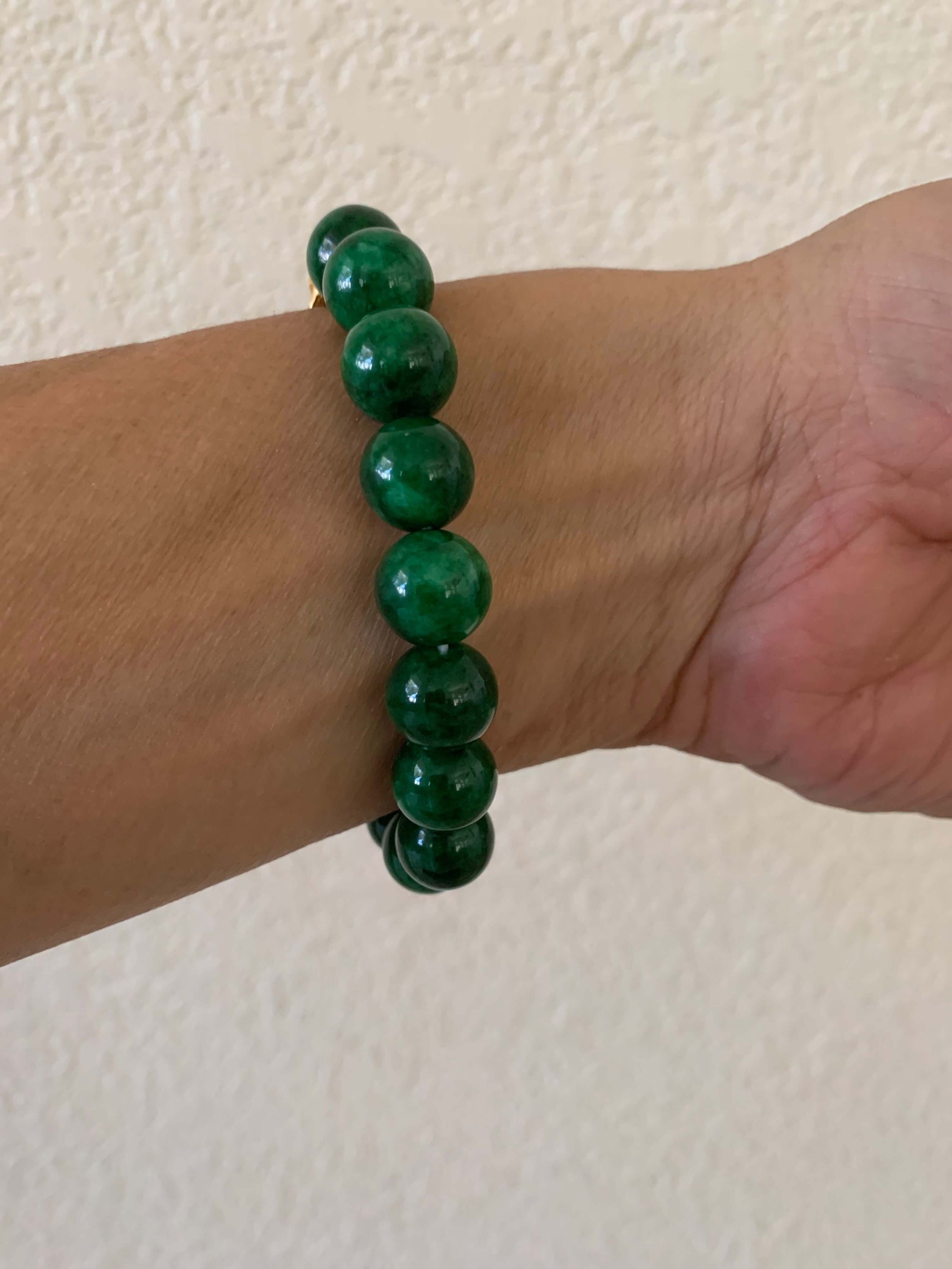 Beautiful Emerald Green Jade Bracelet Powerful Pixiu Pi Yao Etsy
