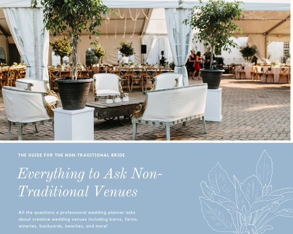 Bride S Guide How To Plan A Non Traditional Wedding Etsy
