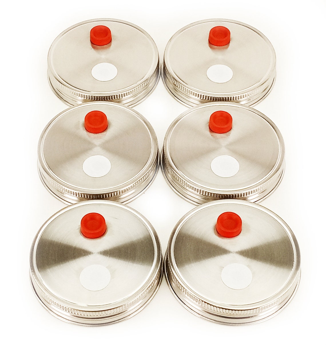 6 Pack Stainless Steel Mushroom Mason Jar Lids for Grain Spawn Etsy