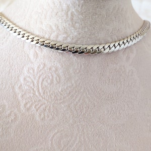 Silver stainless steel chain necklace, chunky chain necklace, layering necklace, statement unisex necklace, everyday necklace, bold necklace