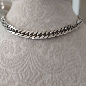 Silver layering necklace, chunky silver chain necklace, statement necklace, Unisex necklace, Silver Layering Necklace, ~6.5mm Chain Wide