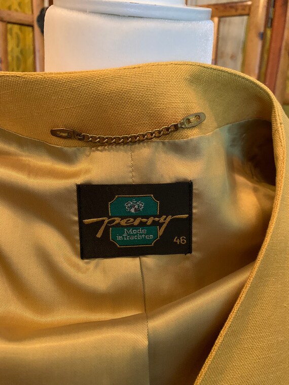 Vintage Plus Size Mustard Yellow Cropped Jacket with … Gem