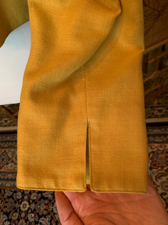 Vintage Plus Size Mustard Yellow Cropped Jacket with … Gem