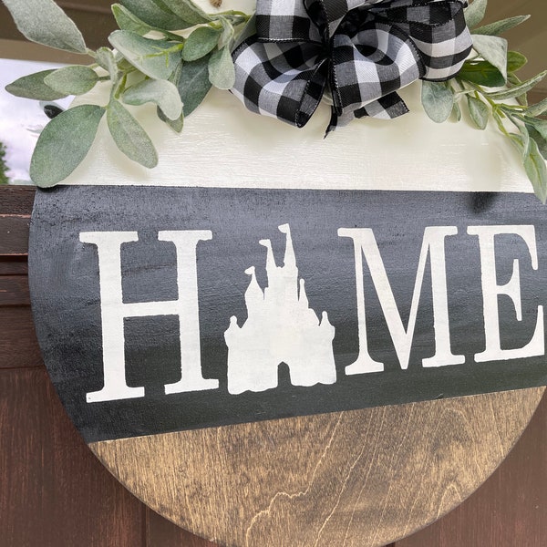 Castle Door hanger | Home | Welcome | Wood Door Sign | FarmHouse Wreath | Everyday Sign | All Season Sign | Housewarming Gift | New Home