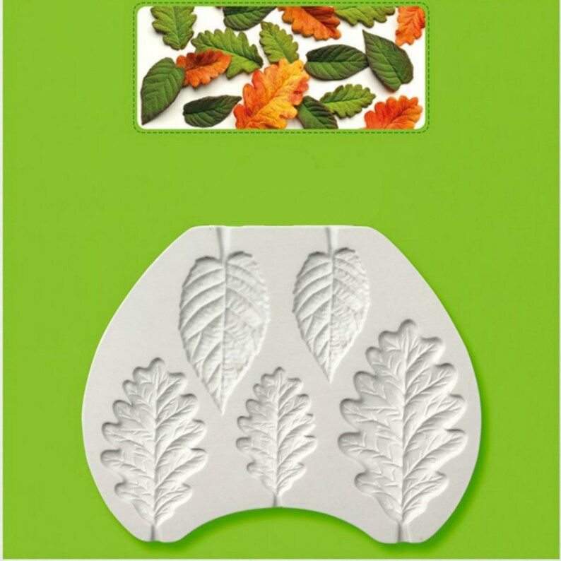 1Pc Blackberry Oak Leaves Silicone Mould Fondant Cake Mold Cake Decorating Tool