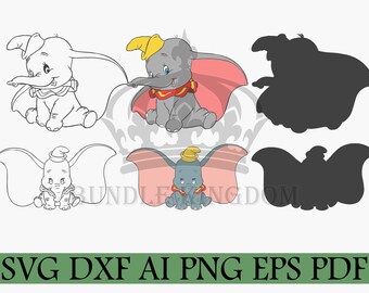 dumbo svg, elephant svg, disney dumbo svg, dumbo party, dumbo party supplies, dumbo clipart, disney svg,svg alphabet font