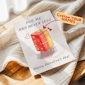 Personalized Valentine's Day Card Gifts for Him, Hug Me Cute Lego Card Gift for Boyfriend, for Husband